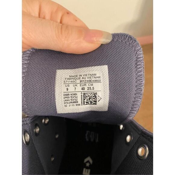 Converse size 9 womens Chuck Taylor All Star Lugged grey White sneakers shoes - Picture 5 of 7